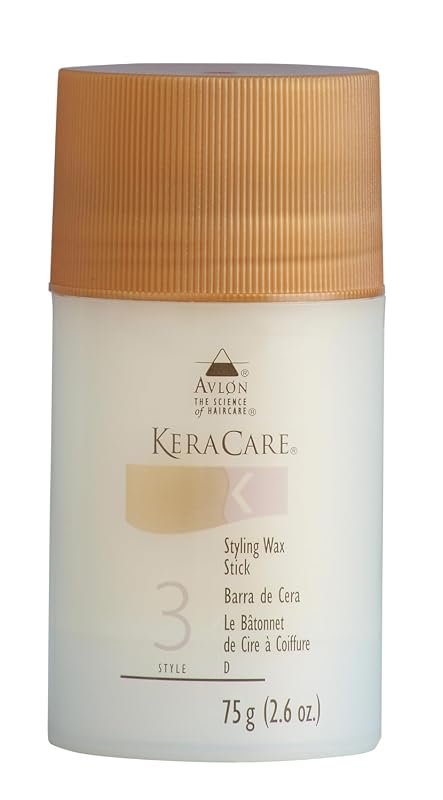 KeraCare Hair Wax Stick – 2.6 oz Castor Seed Oil for Slick Backs, Buns