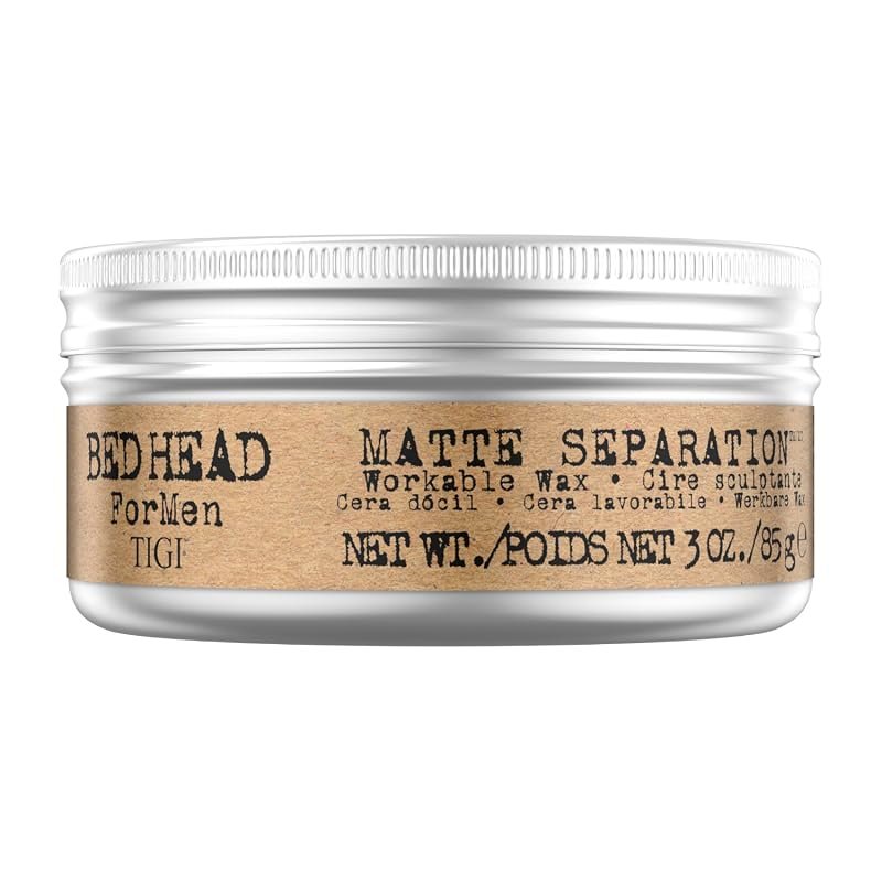 TIGI Bed Head Matte Separation Wax for Men – Workable Texture, Flexibl