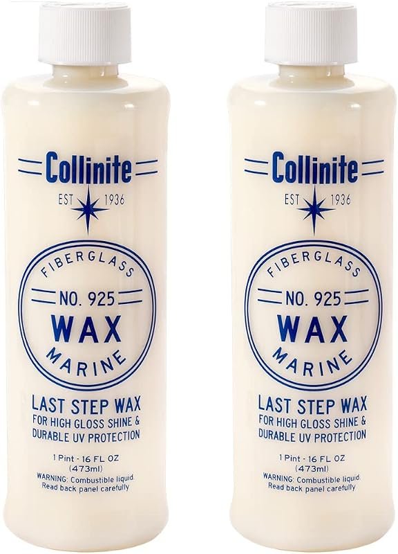 Collinite 925 Fiberglass Boat Wax, 16 oz (2‑Pack) for Long‑Lasting UV 