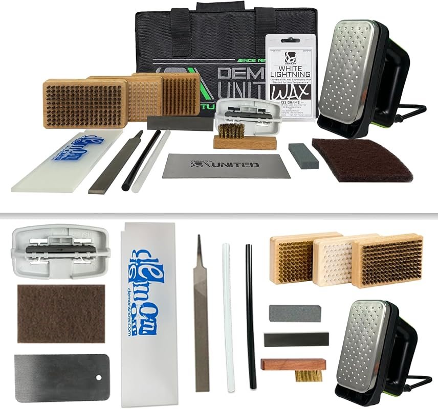 Demon Complete Ski & Snowboard Tune Kit – Includes Wax, Brush, and USA