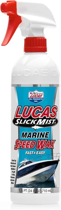 Lucas Oil Slick Mist® Marine Speed Wax, 24 oz Fast‑Spray Polymer Gloss