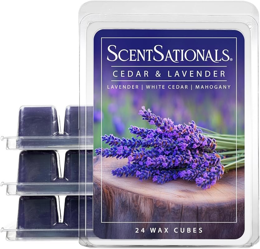 ScentSationals Cedar & Lavender Wax Melts – 10 oz (24 Cubes) Deliverin