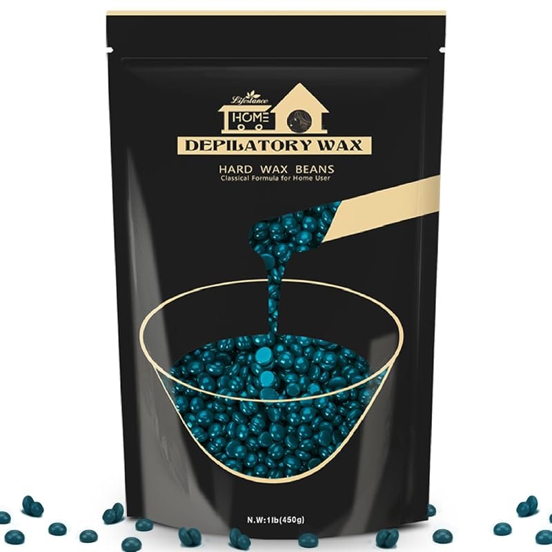 Lifestance 1 lb jasmine‑scented hard wax beads safely remove hair from
