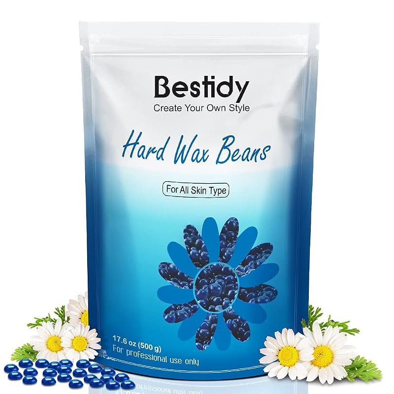 Bestidy Hard Wax Beads – 500 g Blue Refill for Warmers, Ideal for Body