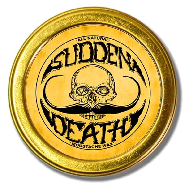 Sudden Death Strong Hold Mustache & Beard Wax, 1 oz Tin