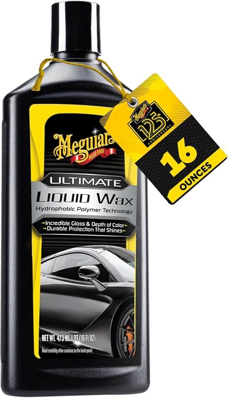 Meguiar's Ultimate Liquid Wax – 16 oz High‑Gloss Car Wax for Deep Shin