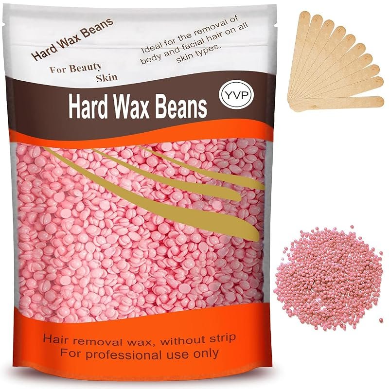 Rose Pink Hard Wax Beads 10.5 oz for removal, sensitive skin and Brazi