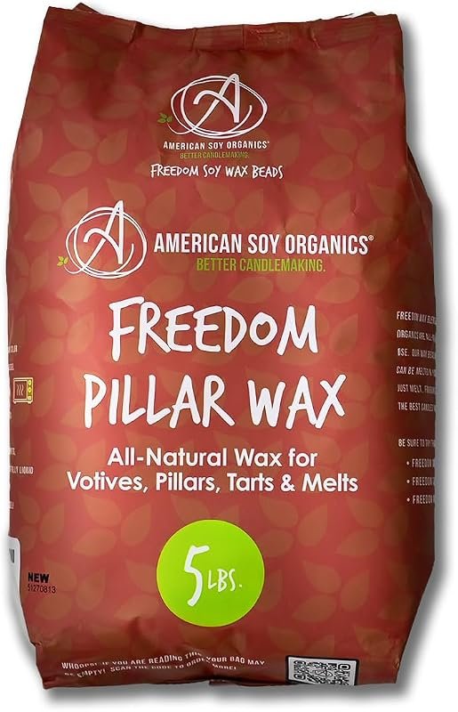 American Soy Organics Freedom 5‑lb Pillar Soy Wax Beads – all‑natural 