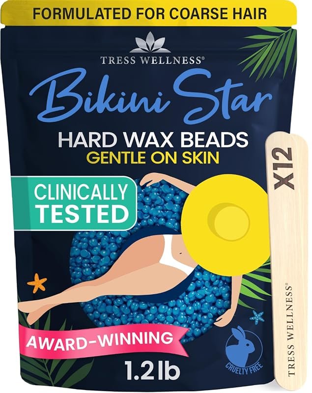 Tress Wellness Bikini Star Wax Beads – 1.2 lb Award‑Winning, Dermatolo