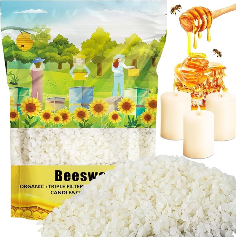 CARGEN 430g White Beeswax Pellets – triple‑filtered, premium wax for c