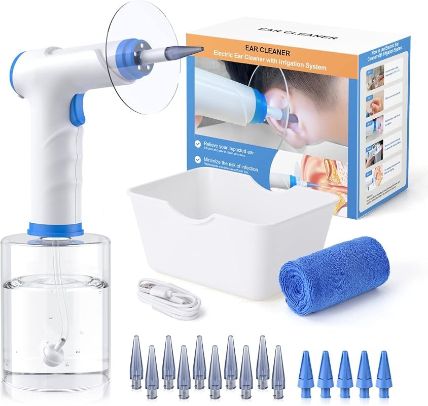 Electric Ear Wax Removal Kit for Adults Featuring Four Adjustable Clea