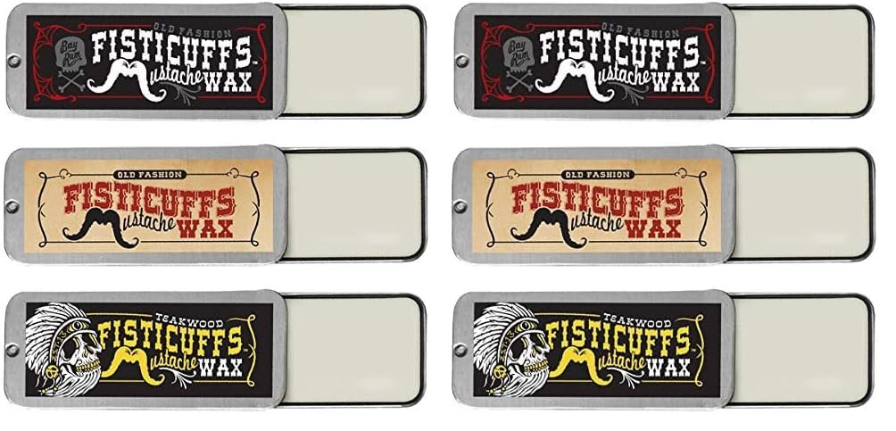 Grave Before Shave Fisticuffs Mustache Wax 3‑Pack, Strong Hold, 1 oz Each