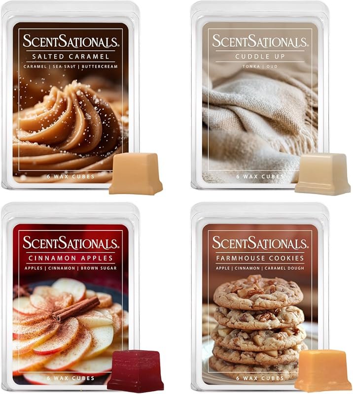 ScentSationals Home Sweet Home Wax Melts – 4 Pack, 10 oz/24 cubes with