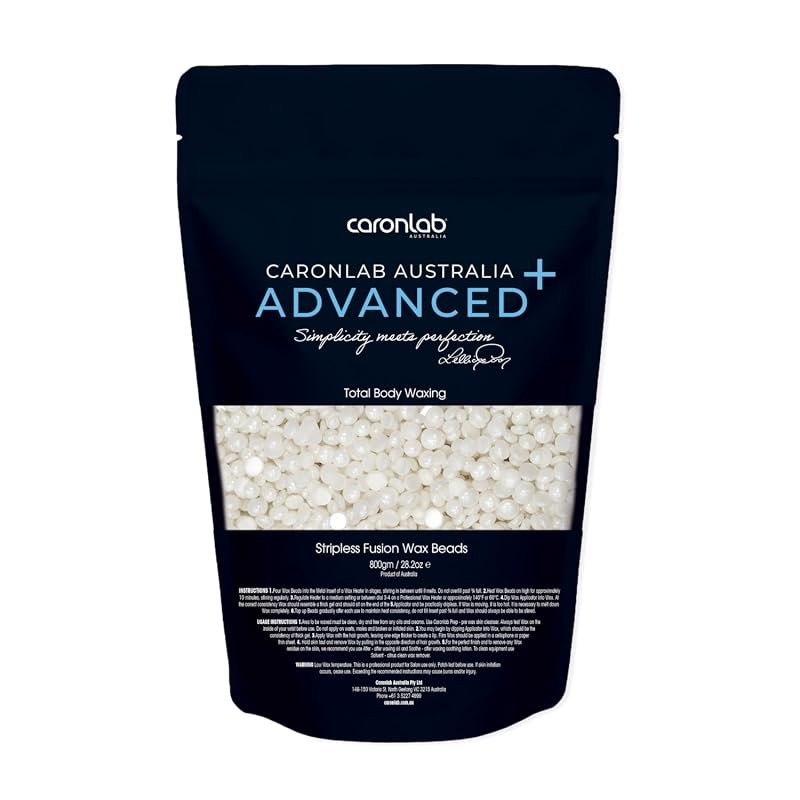 Caronlab Advanced+ Stripless Fusion Wax Beads, 28.2 oz hard wax for sm