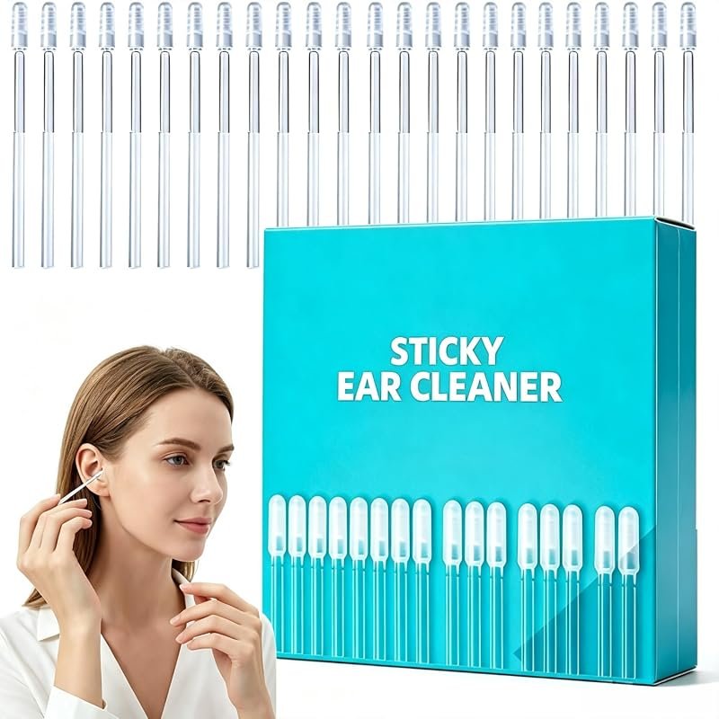 24‑Piece Sticky Ear Cleaning Stick Set – Reusable Resin Gel Picks for 