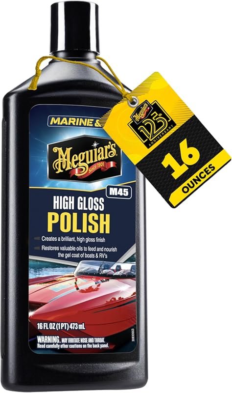Meguiar's M45 Marine/RV Polish & Gloss Enhancer 16oz Restores Shine, R