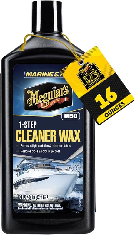 Meguiar's M50 One‑Step Cleaner Wax – 16 oz, Cleans, Polishes, Seals wi