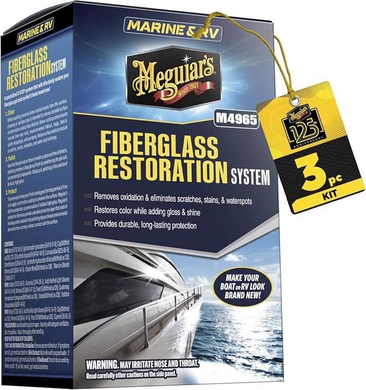 Meguiar’s M49 Marine/RV Fiberglass Oxidation Removal Kit – Eliminates 