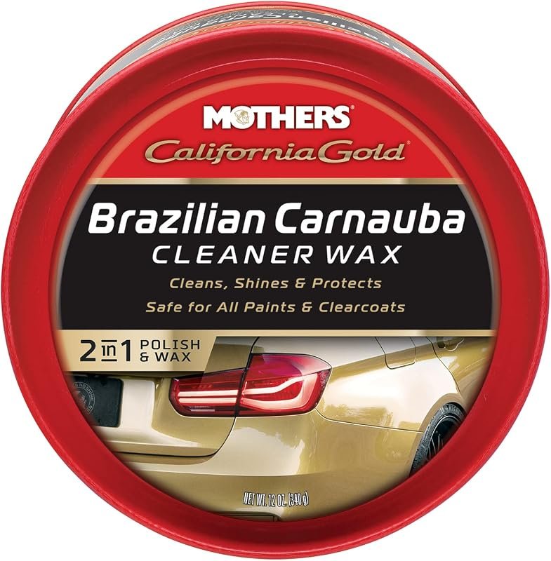 Mothers California Gold Brazilian carnauba cleaner wax paste, 12 oz, p