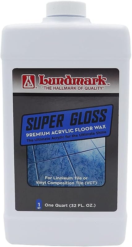Lundmark Super Gloss Acrylic Floor Wax 32 oz 3202F32-6 – heavy‑duty ha