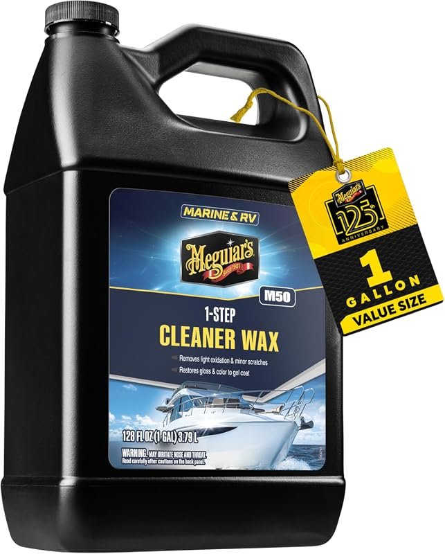 Meguiar's M50 One‑Step Cleaner Wax – 1 gal, Cleans, Polishes, and Prot