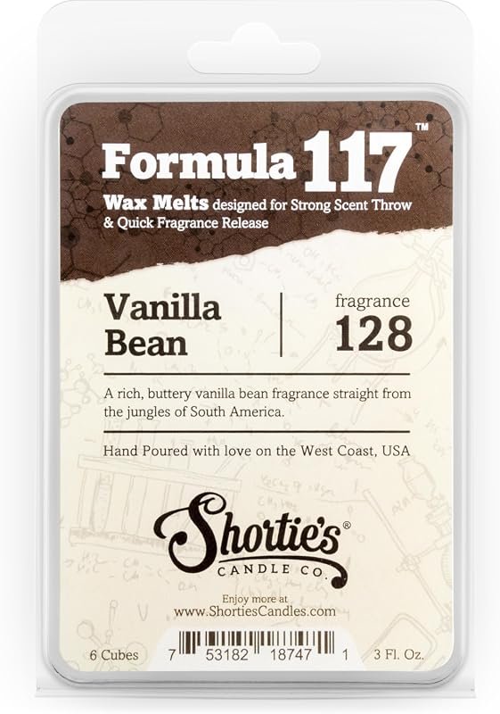 Shortie's Candle Company Vanilla Bean Premium Wax Melts – 3 oz, Strong