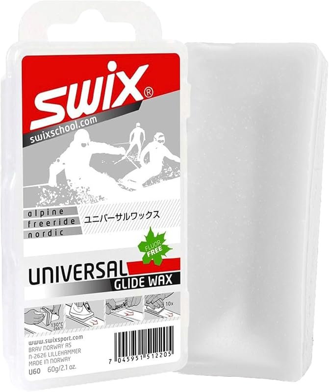 Swix Universal Glide Wax ensures top glide for ski and snowboard, offe
