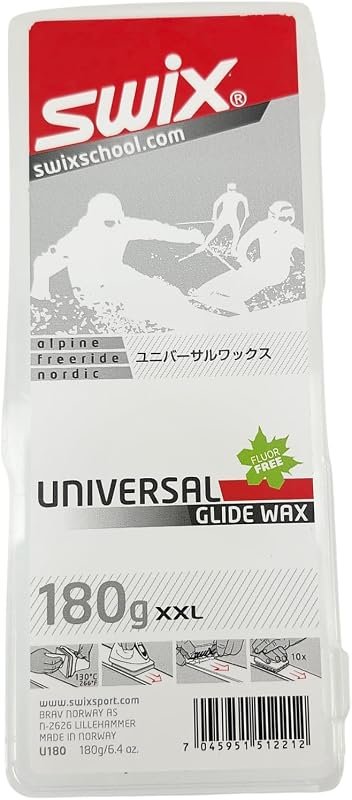 Swix Universal Glide Wax provides consistent performance for ski and s