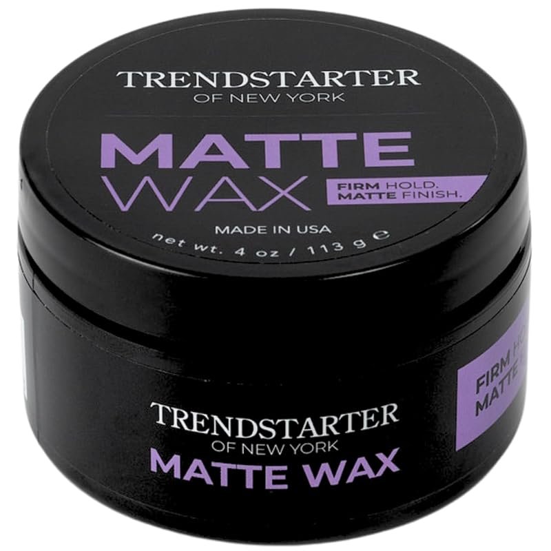 TRENDSTARTER Matte Wax – 4 oz Water‑Based, Firm Hold, Matte Finish, Fl