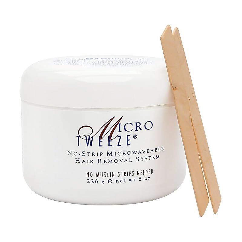 Micro Tweeze No‑Strip Hair Removal Wax – Microwavable 8 oz formula for