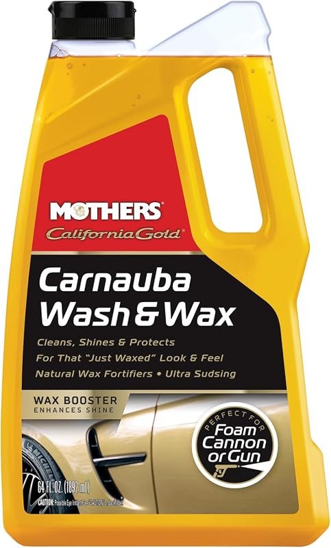 Mothers California Gold Carnauba Wash & Wax 64 oz – Carnauba Formula, 
