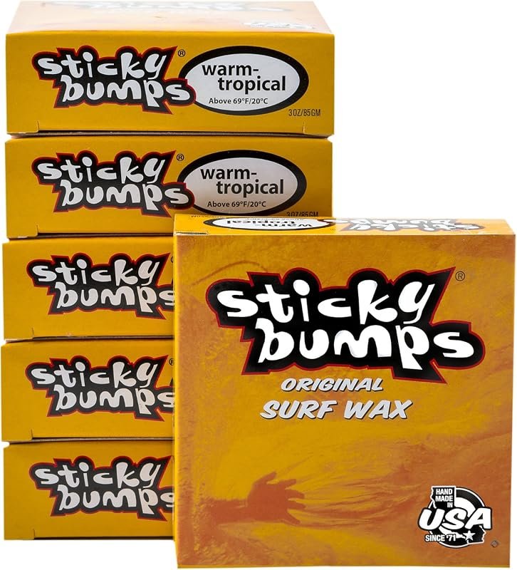 Sticky Bumps Warm/Tropical Surf Wax – Non‑Toxic, Long‑Lasting Grip for