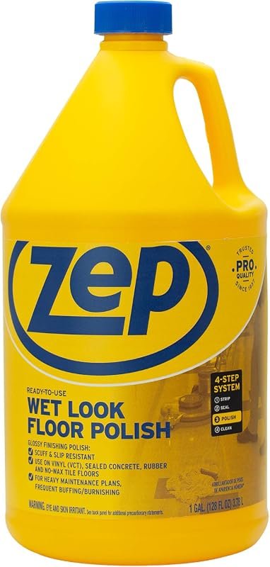 Zep Wet‑Look Floor Polish – 1‑gal ZUWLFF128 Provides Long‑Lasting High