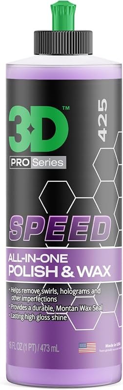3D Speed All‑In‑One Polish & Wax 16 oz – Scratch and swirl remover, hi