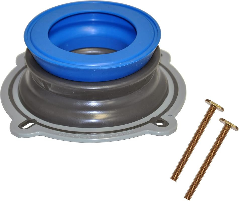 Danco 10826X Gray Wax Ring with Bolts – Universal 3‑4″ Fit, Leak‑Proof