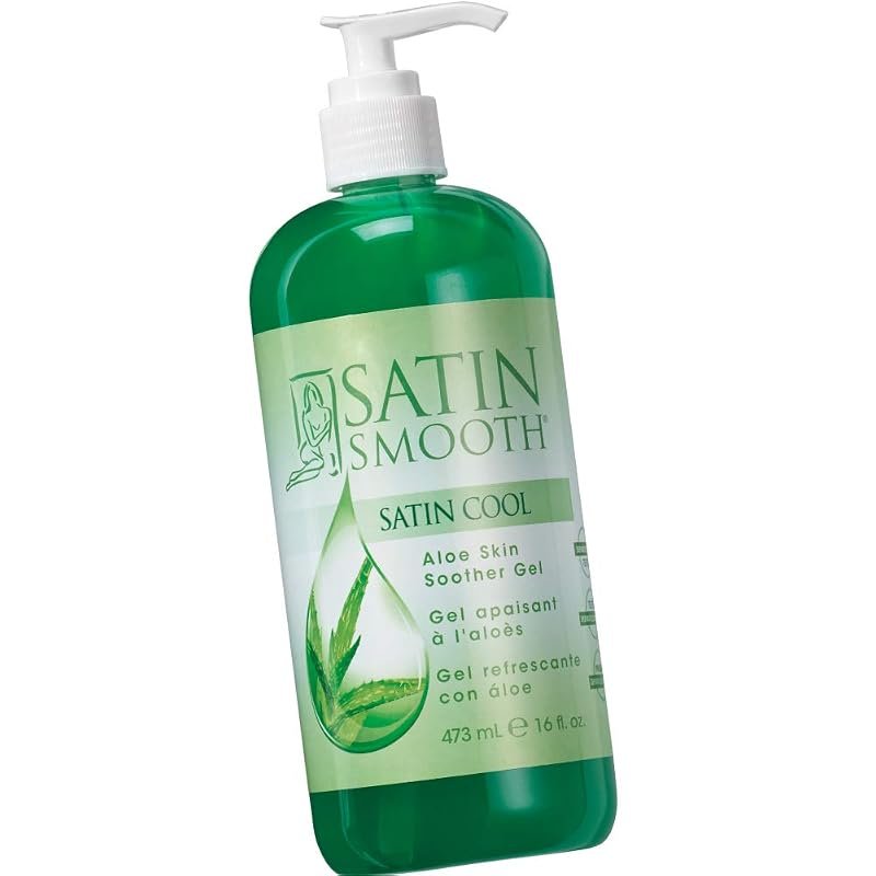 Satin Smooth Aloe Vera Gel Skin Soother 16 oz Post‑Wax After‑Care Form