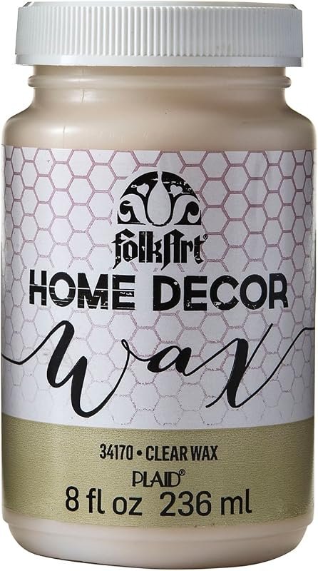 FolkArt Home Decor Chalk Paint – Assorted Colors, 8 oz Clear Wax – Ide