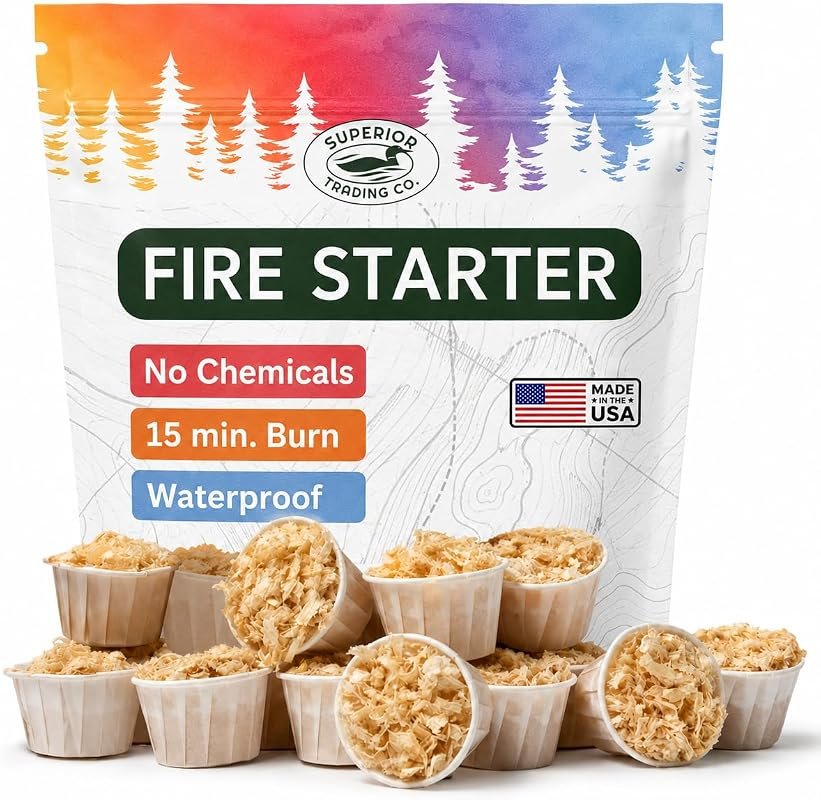 Superior Trading Resealable Fire Starter Pods – 30 Pods, 3.2 lb, 15‑20