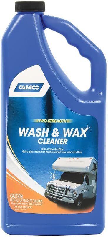 Camco Pro‑Strength Wash & Wax 32 oz – Powerful Cleaner and Wax for RVs