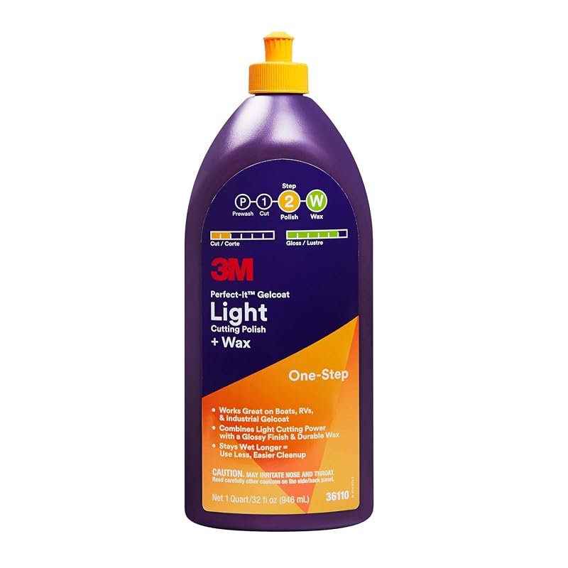 3M Perfect‑It Gelcoat Light Cutting Polish & Wax 36110 – One‑step remo