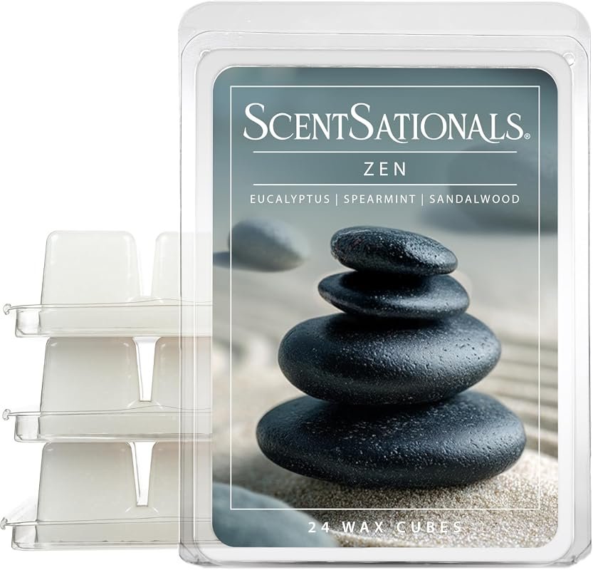 ScentSationals Zen Eucalyptus Wax Melts – 10 oz (24 cubes) offering ca