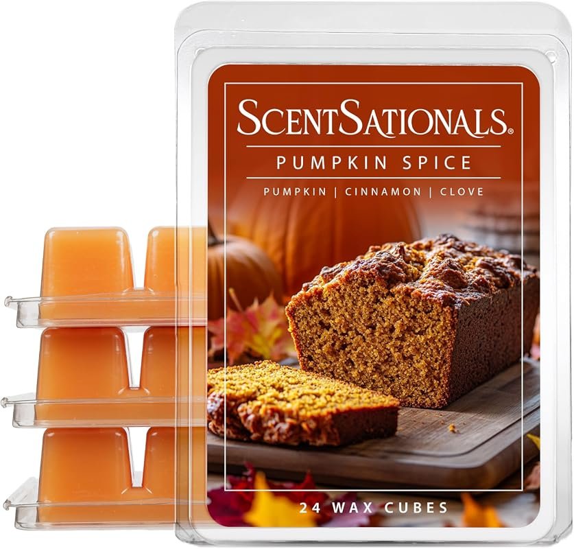 Scentsationals Pumpkin Spice Wax Melts – 10 oz (24 cubes) delivering s