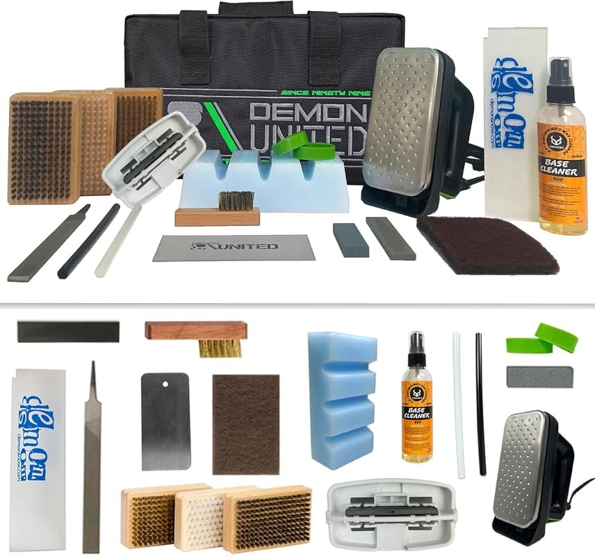 Demon Hyper Speed ski/snowboard tune kit with iron, 1 lb wax block and