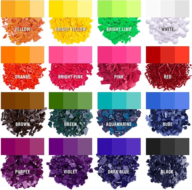 Candle Dye for Soy Wax – 16 Rich Color Chips, Easy‑Mix Wax Dye for Pro