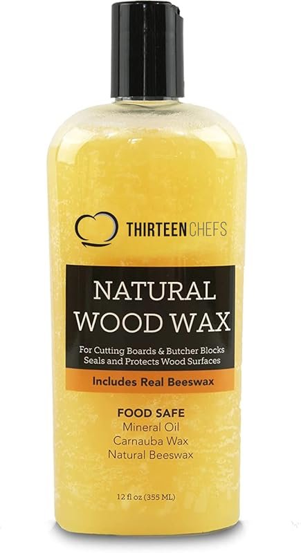 USA‑Made Cutting Board Wax & Conditioner – 12 oz Food‑Grade Beeswax fo