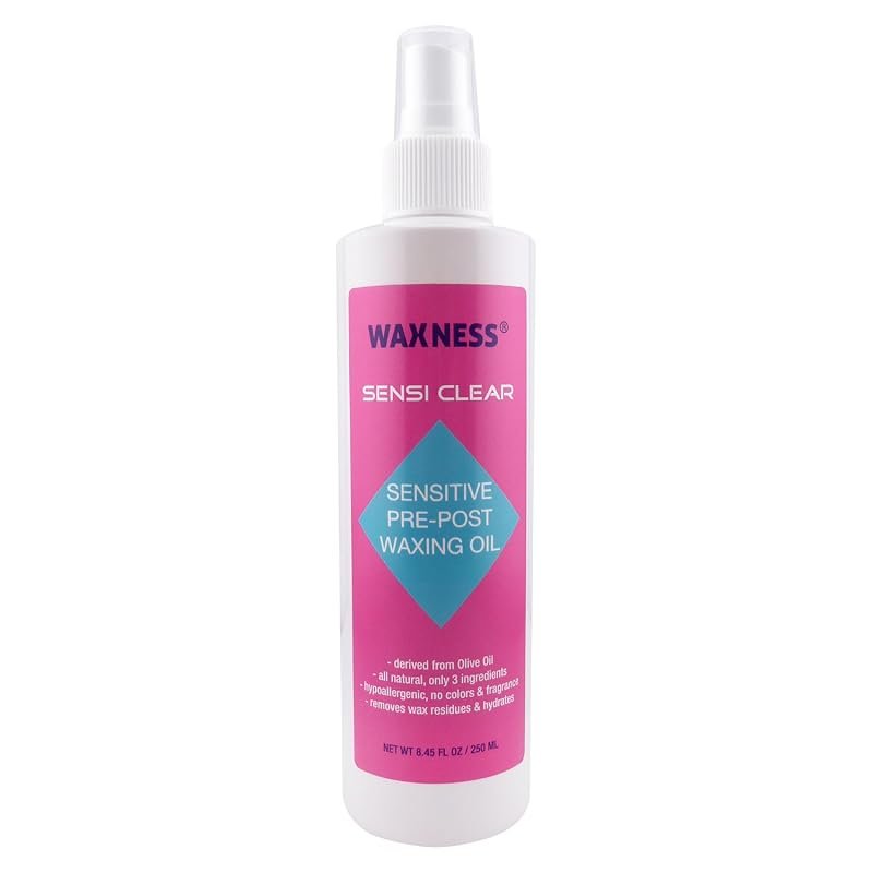 Waxness Sensi‑Clear Pre‑Post Waxing Oil – 8.45 oz Formula for Residue