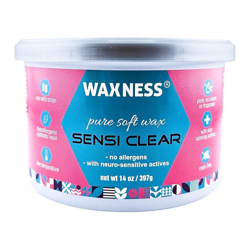 Waxness Sensi Clear Pure Soft Wax Tin – 14 oz (400 g) Formula for Visi