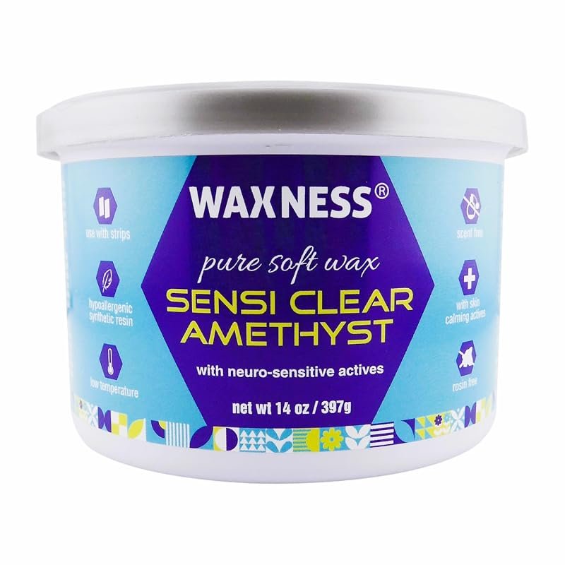 Waxness Sensi Clear Amethyst Soft Wax – 14 oz (400 g) rosin‑free gel w