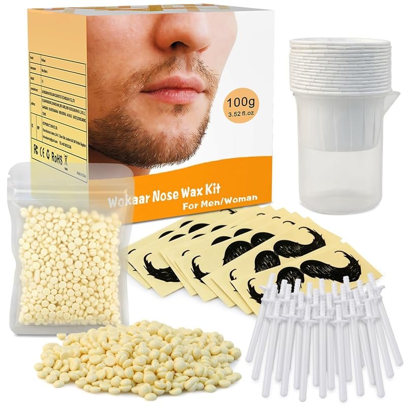 Nose Wax Kit – 100 g Wax, 30 Applicators, 3‑Minute Painless Nasal & Ea