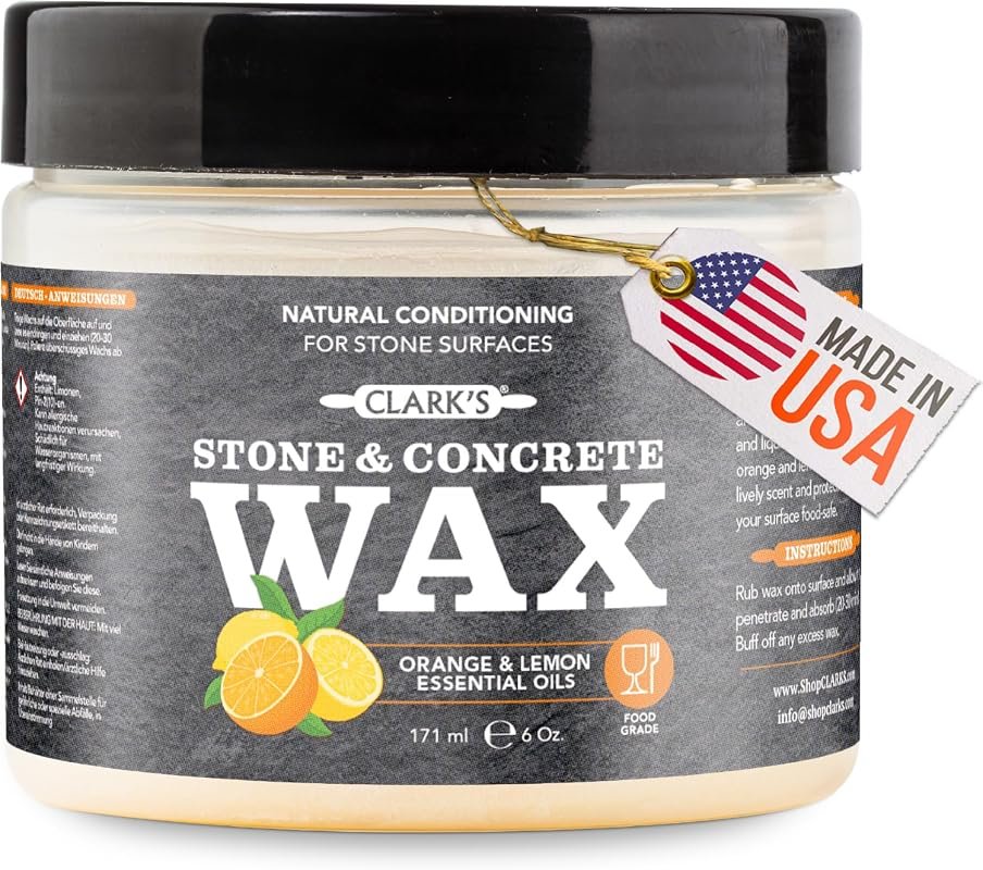 CLARK'S Natural Soapstone & Concrete Wax, 6 oz - Orange Lemon Scent